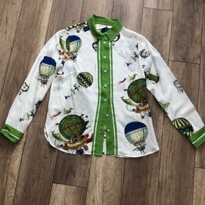 Anthropologie Hot Air Balloon Button-up Shirt US sz 8